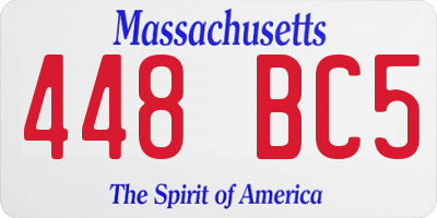 MA license plate 448BC5