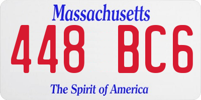 MA license plate 448BC6