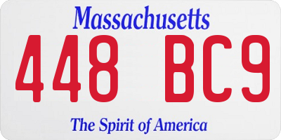 MA license plate 448BC9