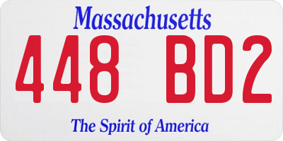 MA license plate 448BD2