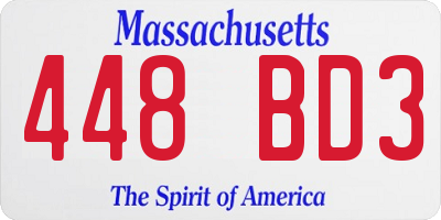 MA license plate 448BD3