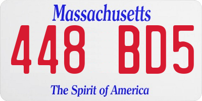 MA license plate 448BD5