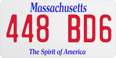 MA license plate 448BD6