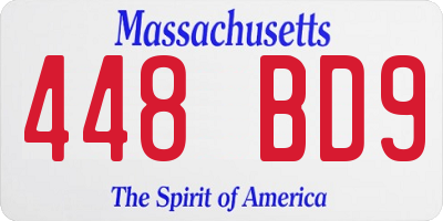 MA license plate 448BD9