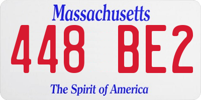 MA license plate 448BE2
