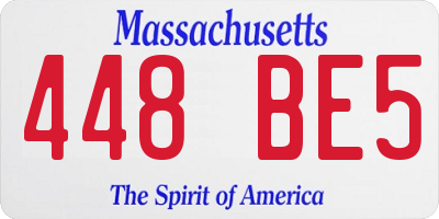 MA license plate 448BE5