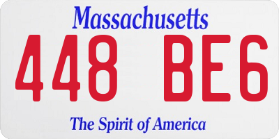 MA license plate 448BE6