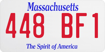 MA license plate 448BF1