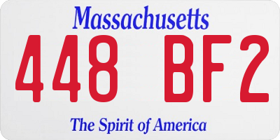 MA license plate 448BF2