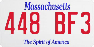 MA license plate 448BF3