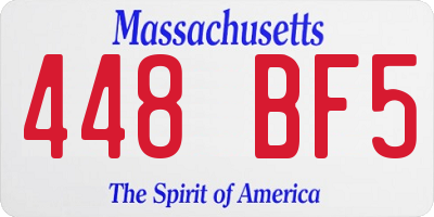 MA license plate 448BF5