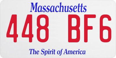MA license plate 448BF6