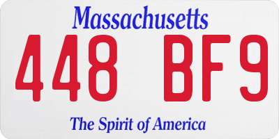 MA license plate 448BF9