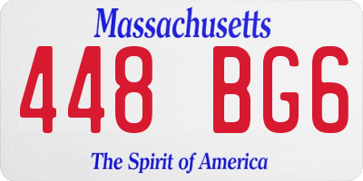 MA license plate 448BG6