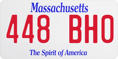 MA license plate 448BH0