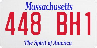 MA license plate 448BH1