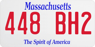 MA license plate 448BH2