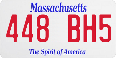 MA license plate 448BH5