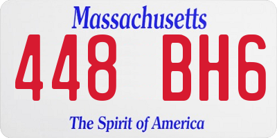 MA license plate 448BH6