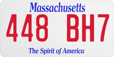 MA license plate 448BH7