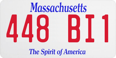 MA license plate 448BI1