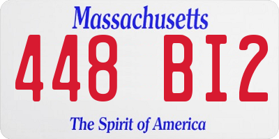 MA license plate 448BI2