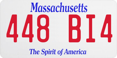 MA license plate 448BI4