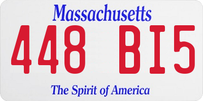 MA license plate 448BI5