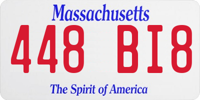 MA license plate 448BI8