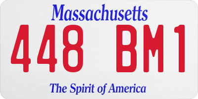 MA license plate 448BM1