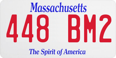 MA license plate 448BM2