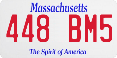 MA license plate 448BM5
