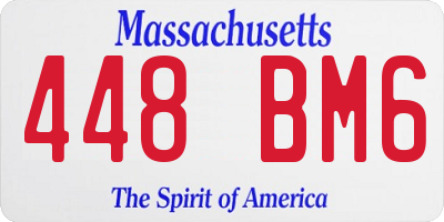 MA license plate 448BM6