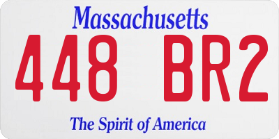 MA license plate 448BR2