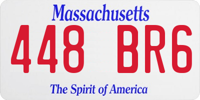MA license plate 448BR6
