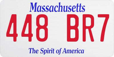 MA license plate 448BR7