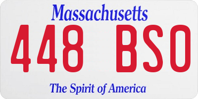 MA license plate 448BS0