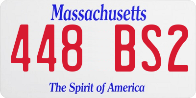 MA license plate 448BS2