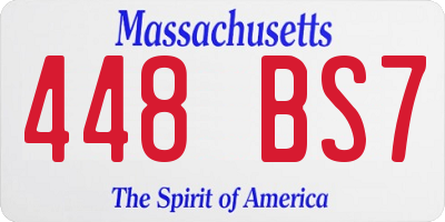 MA license plate 448BS7