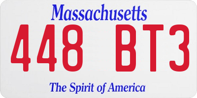 MA license plate 448BT3