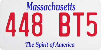 MA license plate 448BT5