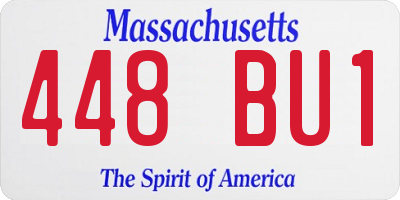 MA license plate 448BU1