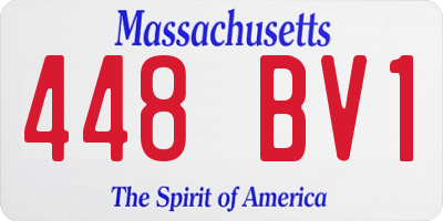 MA license plate 448BV1