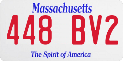 MA license plate 448BV2