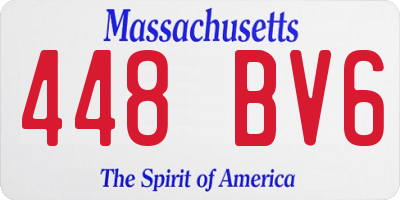 MA license plate 448BV6