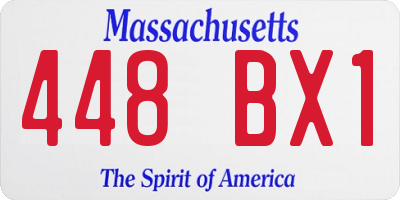 MA license plate 448BX1