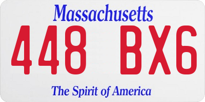 MA license plate 448BX6