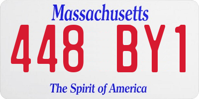 MA license plate 448BY1