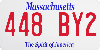 MA license plate 448BY2