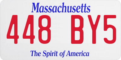 MA license plate 448BY5